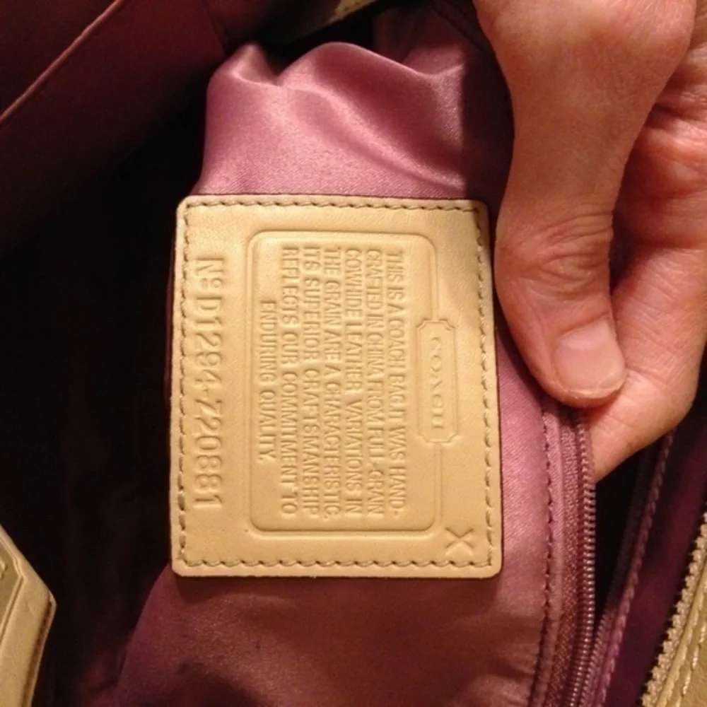 Coach studded leather bag